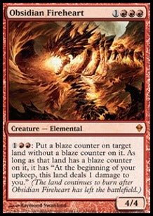 Obsidian Fireheart - Zendikar (Mythic) [ZEN-140]
