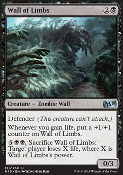 Wall of Limbs - Magic 2015 (Uncommon) [M15-121]