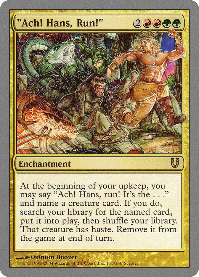 Image for "Ach! Hans, Run!" (116) (UNH) - Magic: The Gathering