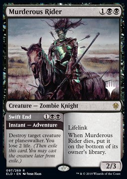 Murderous Rider // Swift End (V.2) - Throne of Eldraine: Promos (Rare) [PELD-97]