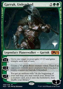 Garruk, Unleashed (V.1) - Core 2021: Promos (Mythic) [PM21-183]