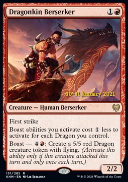 Dragonkin Berserker (V.1) - Kaldheim: Promos (Rare) [PKHM-131]