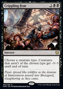Crippling Fear (V.2) - Kaldheim: Promos (Rare) [PKHM-82]