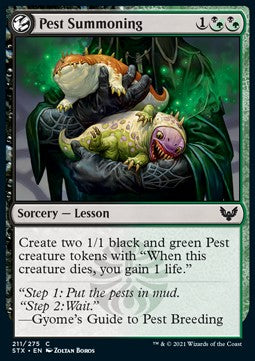 Pest Summoning - Strixhaven: School of Mages (Common) [STX-211]