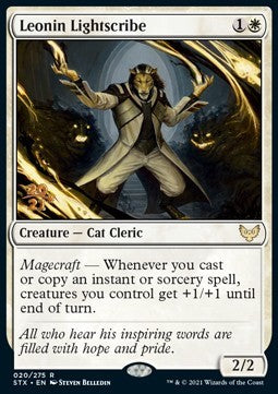 Leonin Lightscribe (V.1) - Strixhaven: School of Mages: Promos (Rare) [PSTX-20]