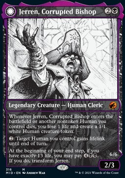 Jerren, Corrupted Bishop // Ormendahl, the Corrupter - Innistrad: Midnight Hunt: Extras (Mythic) [XMID-316]