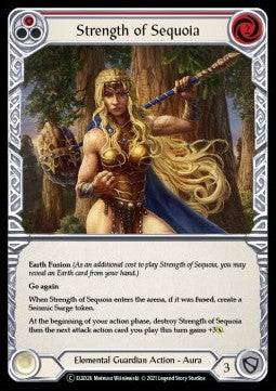 Strength of Sequoia (Red) (Normal) - Tales of Aria - Unlimited (Common) [ELE-U-ELE028]