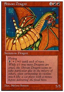 Shivan Dragon - Fourth Edition (Rare)