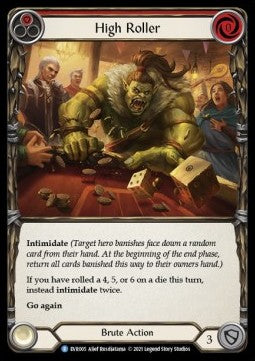 High Roller (Red) (Rainbow Foil) - Everfest - First (Rare) [EVR-F-005]