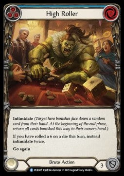 High Roller (Blue) (Rainbow Foil) - Everfest - First (Rare) [EVR-F-007]
