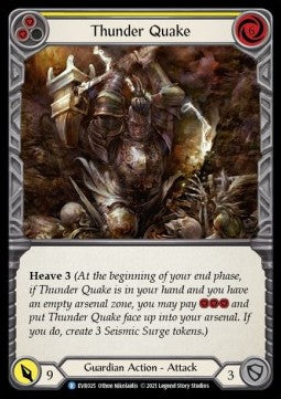 Thunder Quake (Yellow) (Rainbow Foil) - Everfest - First (Rare) [EVR-F-025]