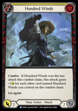 Hundred Winds (Yellow) (Rainbow Foil) - Everfest - First (Rare) [EVR-F-042]