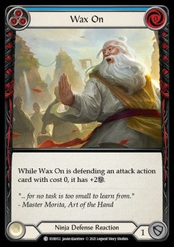 Wax On (Blue) (Rainbow Foil) - Everfest - First (Common) [EVR-F-052]