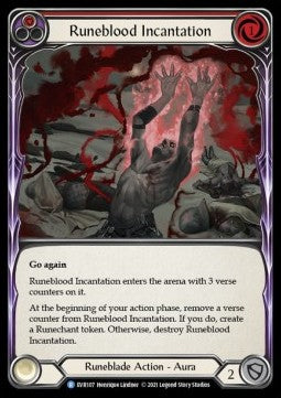 Runeblood Incantation (Red) (Rainbow Foil) - Everfest - First (Rare) [EVR-F-107]