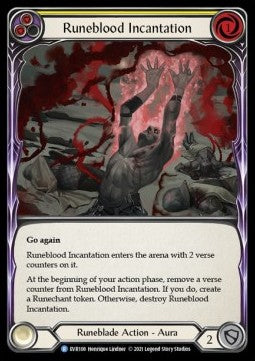 Runeblood Incantation (Yellow) (Rainbow Foil) - Everfest - First (Rare) [EVR-F-108]
