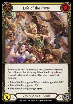 Life of the Party (Yellow) (Regular) - Everfest - First (Rare) [EVR-F-162]
