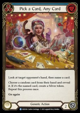 Pick a Card, Any Card (Blue) (Rainbow Foil) - Everfest - First (Rare) [EVR-F-169]