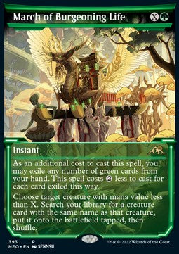 March of Burgeoning Life (V.1) - Kamigawa: Neon Dynasty: Extras (Rare) [XNEO-393]