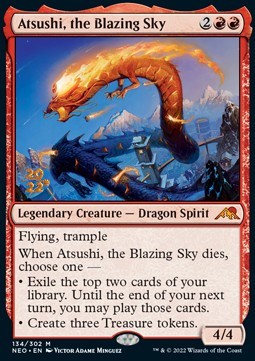 Atsushi, the Blazing Sky (V.1) - Kamigawa: Neon Dynasty: Promos (Mythic) [PNEO-134]