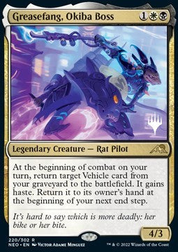 Greasefang, Okiba Boss (V.2) - Kamigawa: Neon Dynasty: Promos (Rare) [PNEO-220]