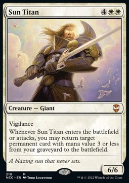 Sun Titan - Commander: Streets of New Capenna (Mythic) [NCC-210]