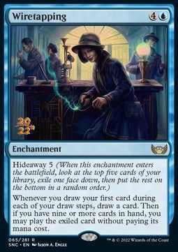 Wiretapping (V.1) - Streets of New Capenna: Promos (Rare) [PSNC-65]