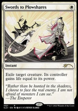 Swords to Plowshares - Secret Lair Drop Series: February Superdrop 2022 (Rare) [SLDFS-1021]