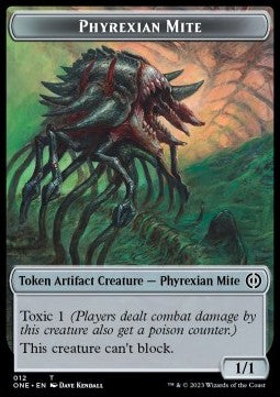 Phyrexian Mite Token (Artifact 1/1) (V.2) - Phyrexia: All Will Be One: Extras (Token) [XONE-T12]