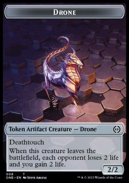 Drone Token (Artifact 2/2) - Phyrexia: All Will Be One: Extras (Token) [XONE-T8]