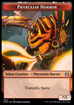 Phyrexian Horror Token (Red */1) - Phyrexia: All Will Be One: Extras (Token) [XONE-T4]