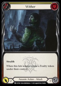 Wither (Yellow) (Regular) - Outsiders (Common) [OUT-040]