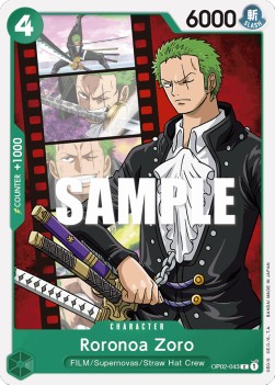 Roronoa Zoro (OP02-043) - Paramount War (Common) [OP02-043]