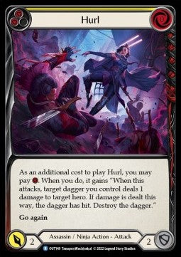 Hurl (Yellow) (Rainbow Foil) - Outsiders (Rare) [OUT-149]