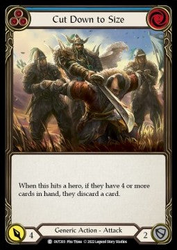 Cut Down to Size (Blue) (Regular) - Outsiders (Common) [OUT-203]