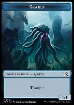 Kraken Token (Blue 1/1) - March of the Machine: Extras (Token) [XMOM-T4]