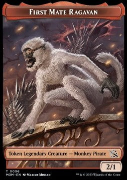 First Mate Ragavan Token (Red 2/1) - March of the Machine: Extras (Token) [XMOM-T6]