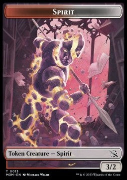 Spirit Token (Red and White 3/2) - March of the Machine: Extras (Token) [XMOM-T13]