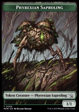Phyrexian Saproling Token (Green 1/1) - March of the Machine: Extras (Token) [XMOM-T8]