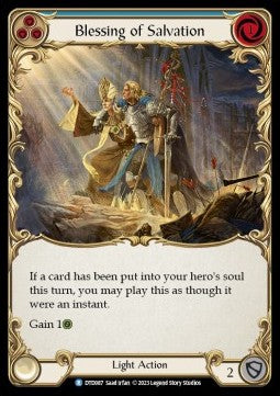Blessing of Salvation (Blue) (Rainbow Foil) - Dusk till Dawn (Rare) [DTD-087]