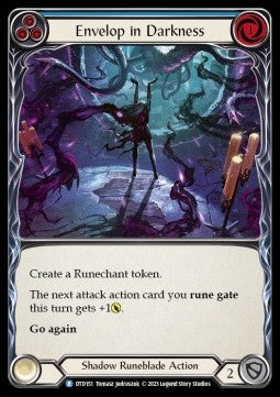 Envelop in Darkness (Blue) (Rainbow Foil) - Dusk till Dawn (Rare) [DTD-151]