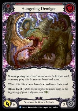 Hungering Demigon (Red) (Rainbow Foil) - Dusk till Dawn (Rare) [DTD-172]