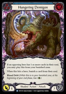 Hungering Demigon (Blue) (Rainbow Foil) - Dusk till Dawn (Rare) [DTD-174]