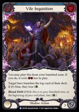 Vile Inquisition (Blue) (Rainbow Foil) - Dusk till Dawn (Rare) [DTD-180]