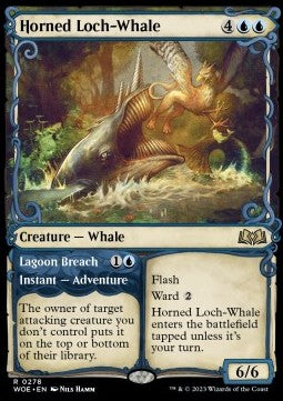 Horned Loch-Whale // Lagoon Breach - Wilds of Eldraine: Extras (Rare) [XWOE-278]