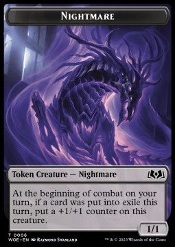 Nightmare Token (Black 1/1) - Wilds of Eldraine: Extras (Token) [XWOE-6]