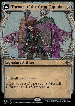 Throne of the Grim Captain // The Grim Captain - The Lost Caverns of Ixalan: Extras (Rare) [XLCI-313]