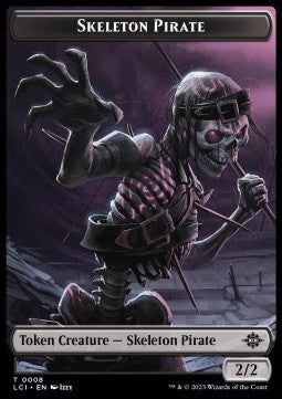 Skeleton Pirate Token (Black 2/2) - The Lost Caverns of Ixalan: Tokens (Token) [TLCI-T08]