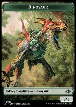 Dinosaur Token (Green 3/3) - The Lost Caverns of Ixalan: Tokens (Token) [TLCI-T10]