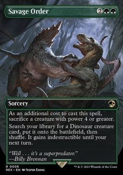 Savage Order (V.1) - Universes Beyond: Jurassic World Collection (Rare) [REX-6]