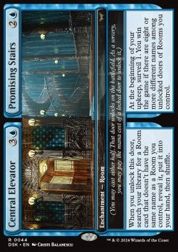 Central Elevator // Promising Stairs - Duskmourn: House of Horror (Rare) [DSK-44]